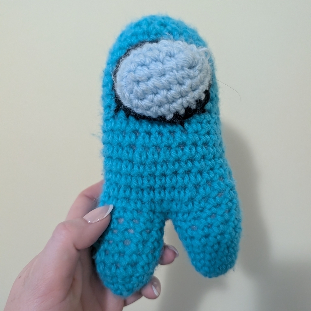 Blue Crocheted Among Us Plush Toy